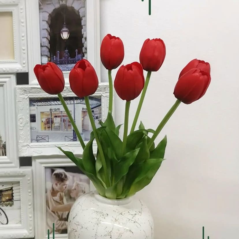Искусственные цветы в Севастополе | Цветы искусственные «Тюльпаны», красные, букет