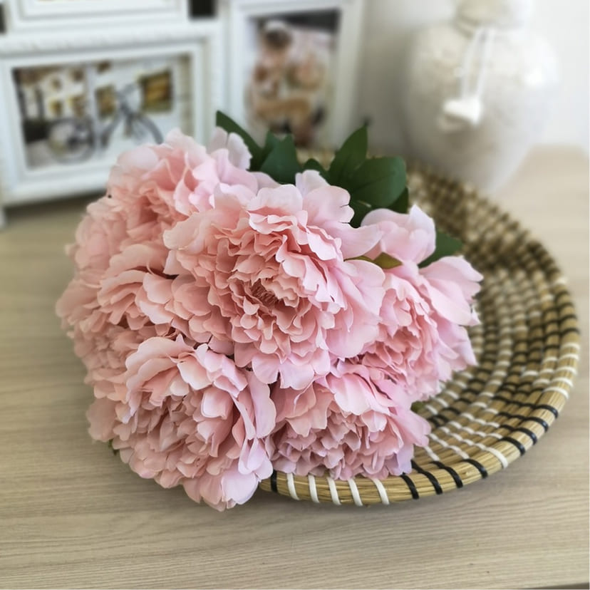 Искусственные цветы в Севастополе | Цветы искусственные «Пионы», розовые, букет