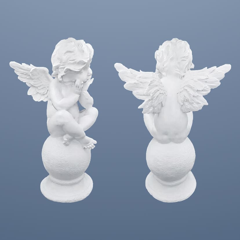 Скульптуры из искусственного мрамора в Севастополе | Скульптура ангел на шаре №1