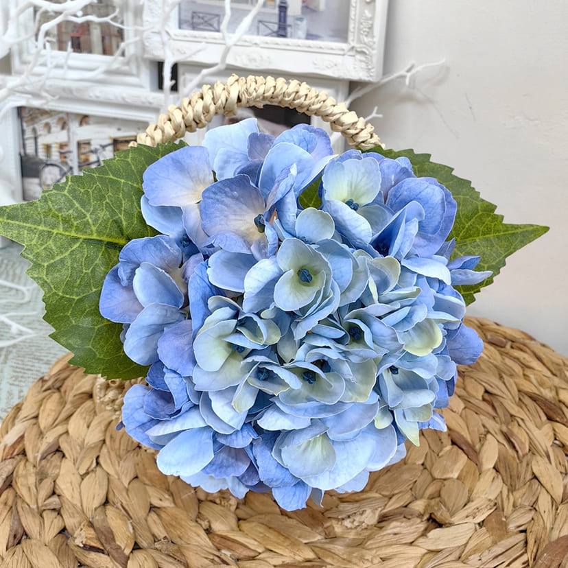 Искусственные цветы в Севастополе | Цветок искусственный «Гортензия», голубая, одиночный