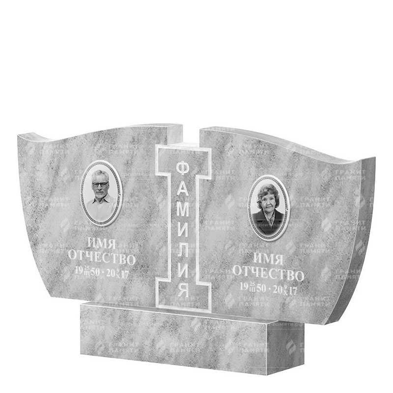 Памятники из мрамора в Севастополе | Двойной мраморный памятник ФМ-138