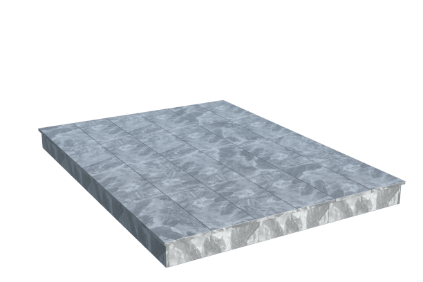 Площадки на могилу в Севастополе | Площадка с вертикальной (15 см) мраморной облицовкой