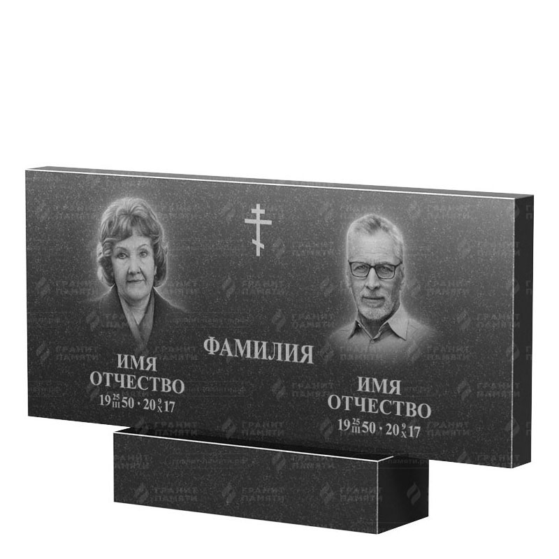 Памятники из гранита двойные в Севастополе | Двойной гранитный памятник, прямой
