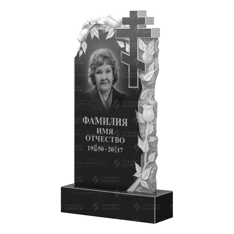 Памятники из гранита с цветами в Севастополе | Гранитный памятник ФГ-088