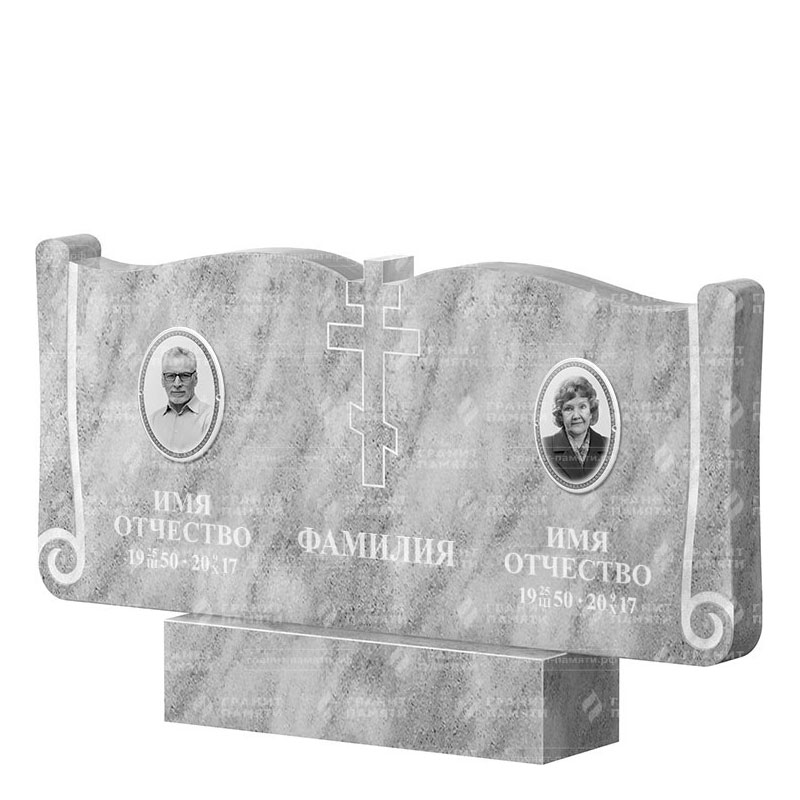 Памятники из мрамора в Севастополе | Двойной мраморный памятник ФМ-263