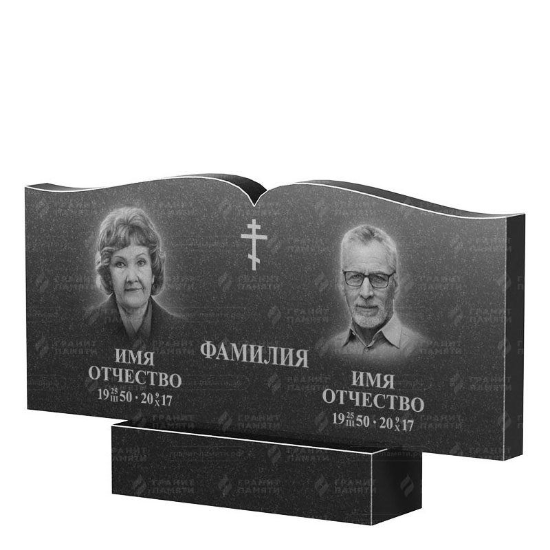 Гранитные памятники в Севастополе | Двойной гранитный памятник ФГ-259