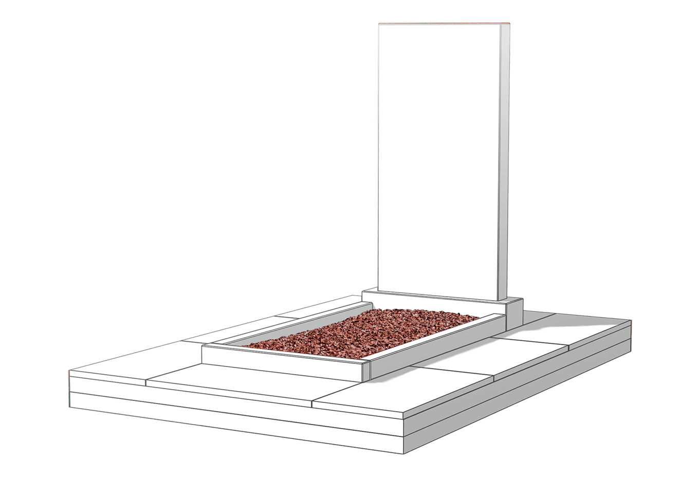 Засыпка цветника камушками в Севастополе