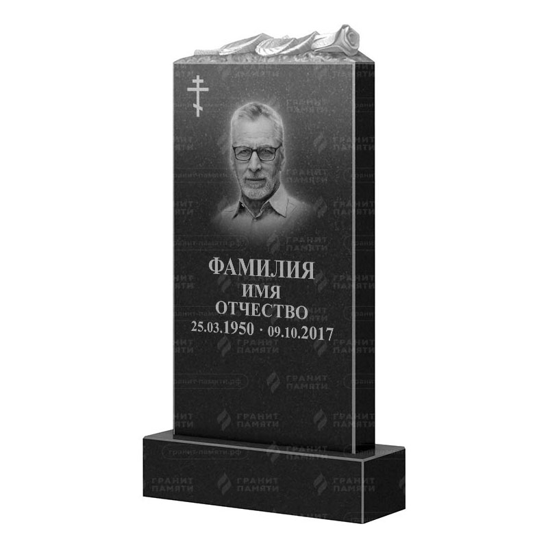 Памятники из гранита с цветами в Севастополе | Гранитный памятник ФГ-105