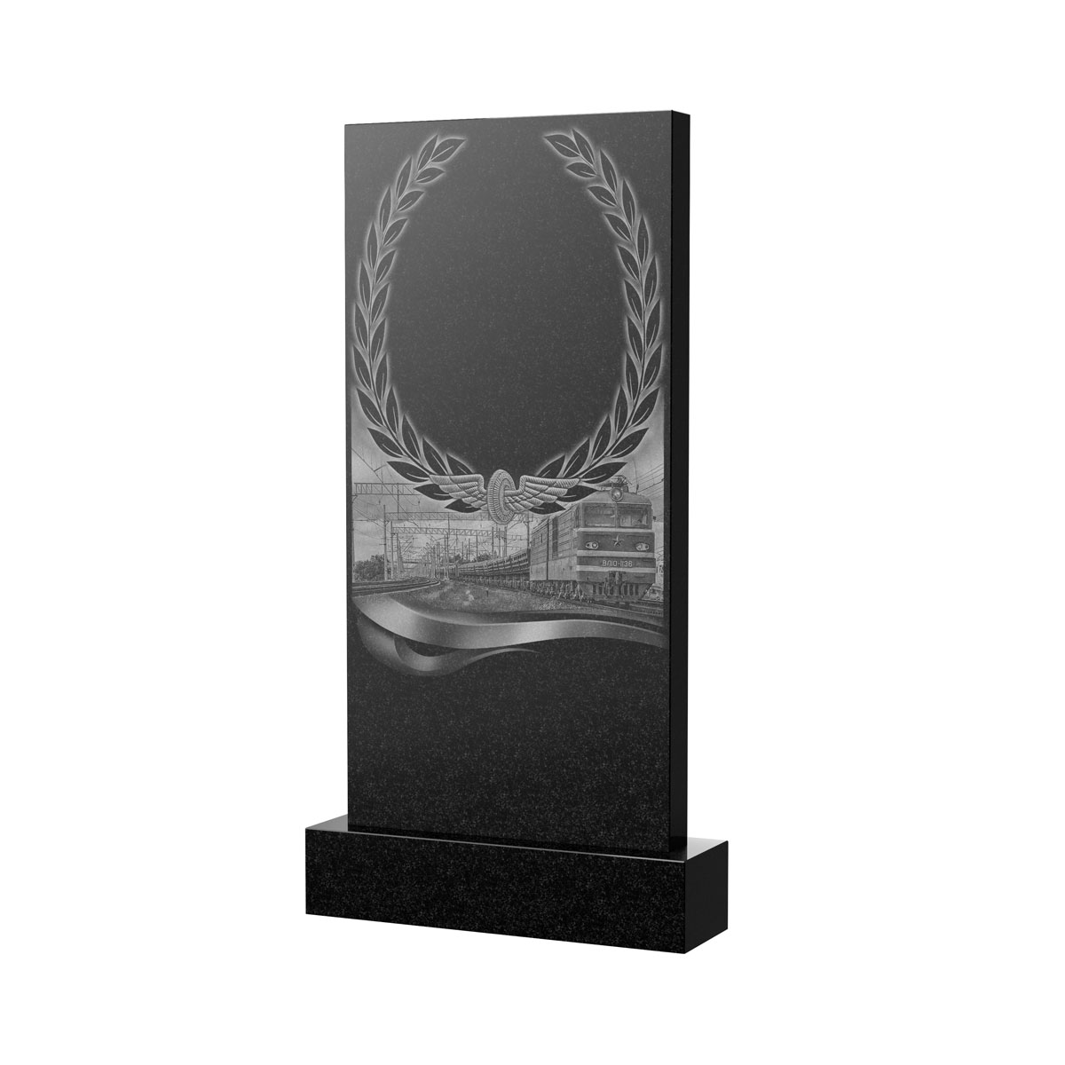 Гравировка на памятник в Севастополе | Художественное оформление на гранитную стелу, рисунок ВХО-054