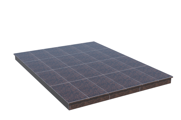 Площадки на могилу в Севастополе | Площадка с вертикальной (10 см) облицовкой Дымовским гранитом